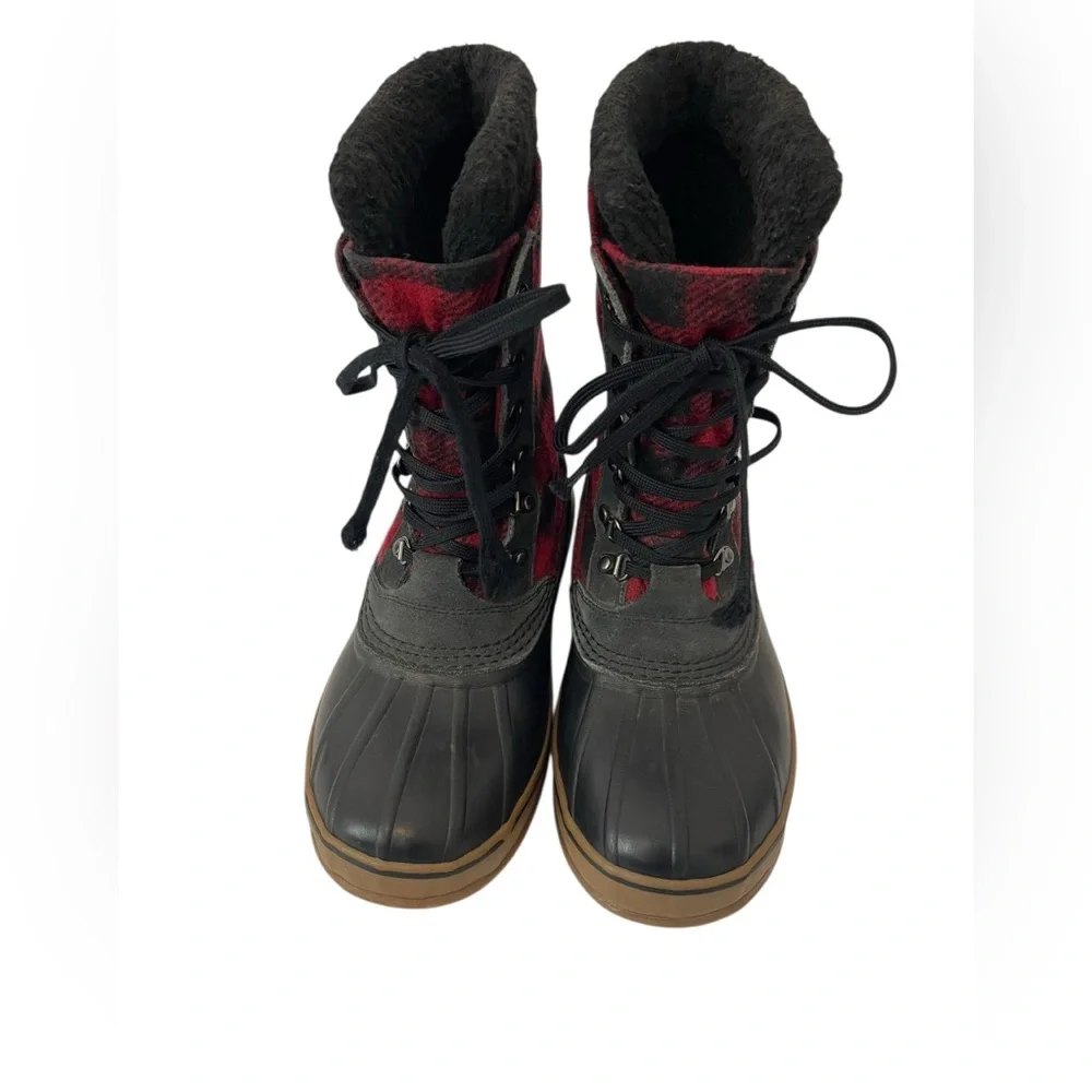 Men’s LL Bean Vintage Buffalo Plaid Wool Duck‎ boots Size 9 Outdoor Gorpcore